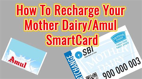 mother dairy smart change card recharge online|Mother Dairy, SBI join hands to launch smart card for purchases.